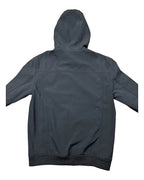 Casual Circuit. Navy hooded jacket with a full-length zip and chest logo.