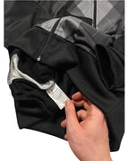 Casual Circuit Fred Perry argyle track jacket in grey and black polyester with a zip and ribbed cuffs.