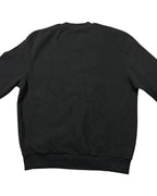 Casual Circuit. Black Fred Perry jumper with a laurel wreath logo, crew neck and ribbed cuffs.